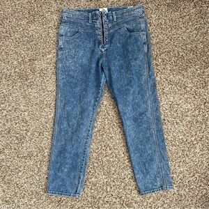 Jordache Vintage Jeans Women’s 34 Blue High‑Rise Med Acid Wash 80’s Mom Style
